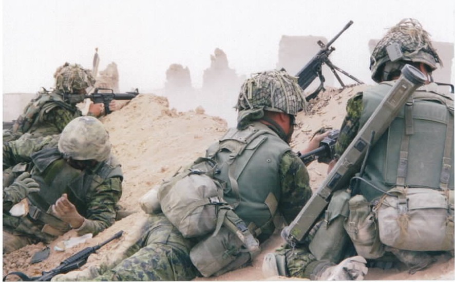 Canadian soldiers of  Princess Patricia's Canadian Light Infantry during live-fire exercise at Tarnac Farms in Afghanistan