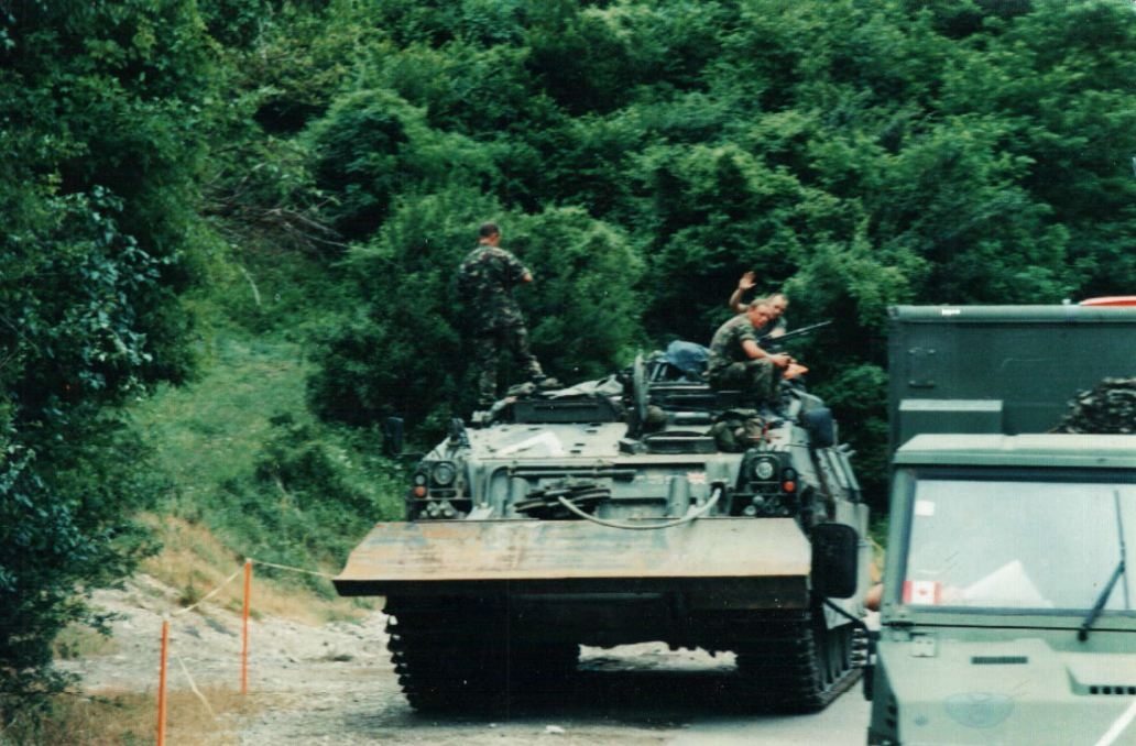 British Royal Engineers Armoured Bulldozer in Kosovo